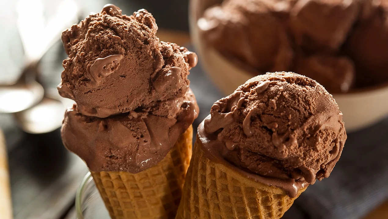 Helado de chocolate